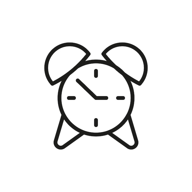 alarm clock icon vector basic design simple and modern