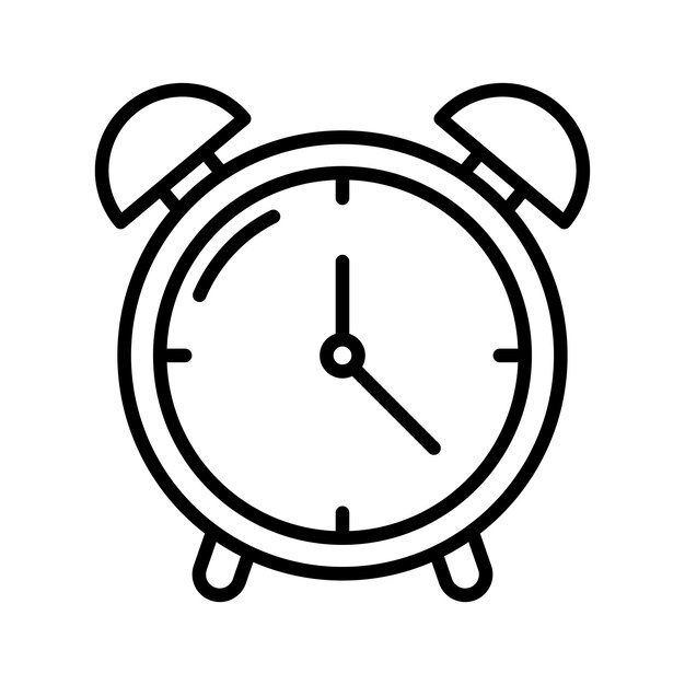 alarm clock sign symbol vector glyph color icon