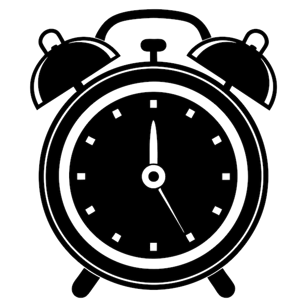 Alarm clock vector art on a white background