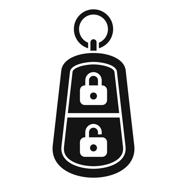 Alert smart key icon simple vector Control vehicle