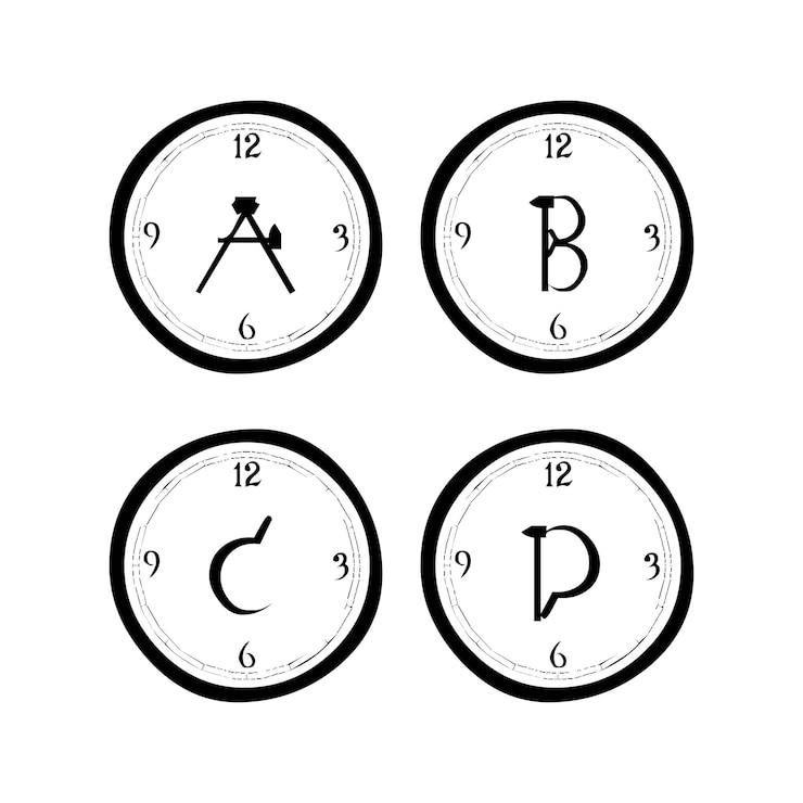 Vektör alfabe çizgi sanatı sembol vektör simgesi logo tasarımı