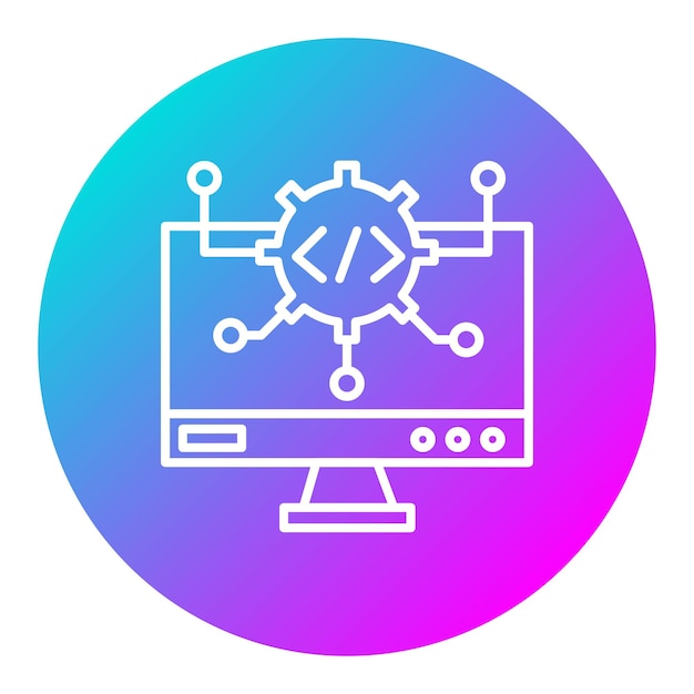 Algorithm vector icon Can be used for Coding and Development iconset
