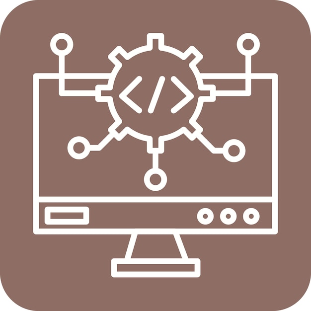Algorithm vector icon Can be used for Coding and Development iconset