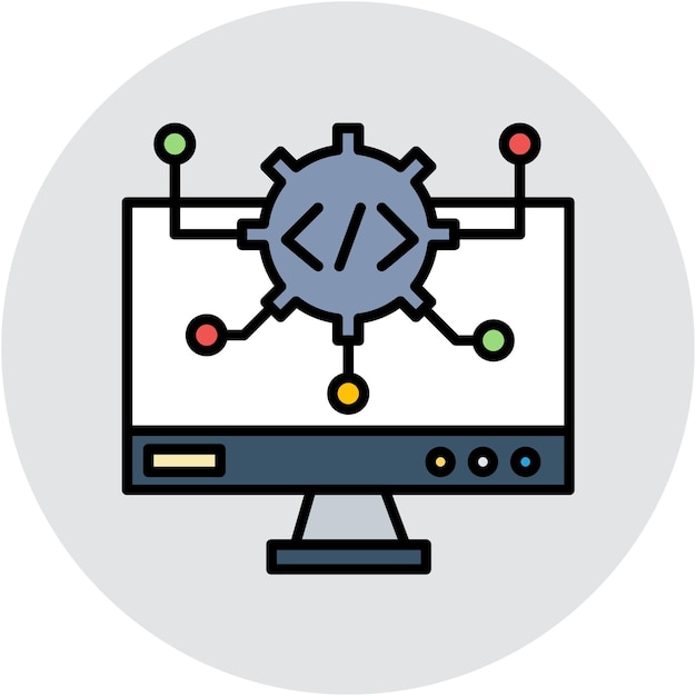 Algorithm Vector Illustration Style