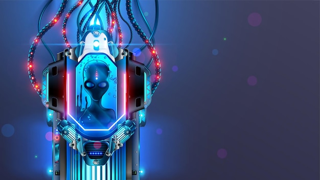 alien in cryogenic capsule in science laboratory ets in anabiosis chamber filled with liquid extraterrestrial humanoid astronaut in hibernation locked in cryo chamber pilot of ufo in lab area 51