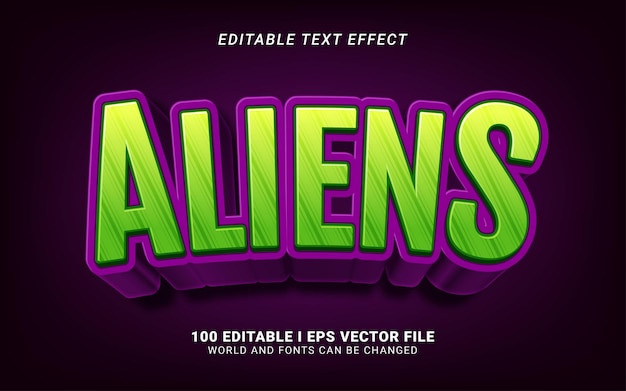 aliens text effect