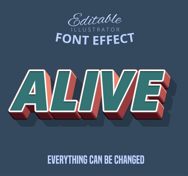 Alive tekst, redigerbar tekststil