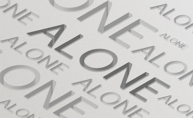 alone message typography background