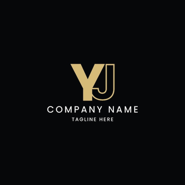 alphabet letters icon logo yj monogram