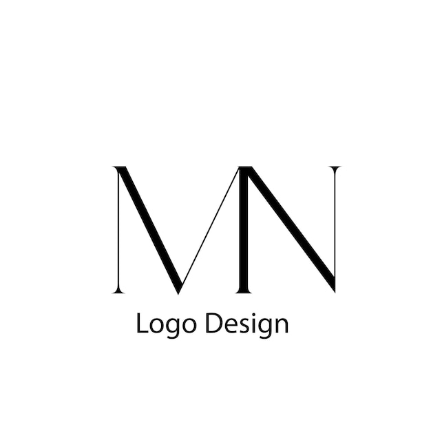 alphabet letters initials monogram logo mn nm m n