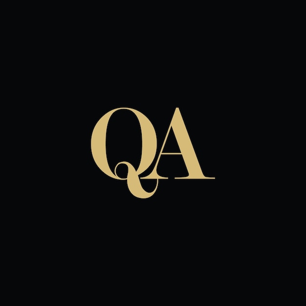 Alphabet letters logo QA AQ Q and A
