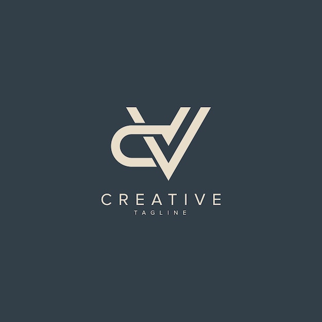 Alphabet VB BV letter modern monogram style logo vector element