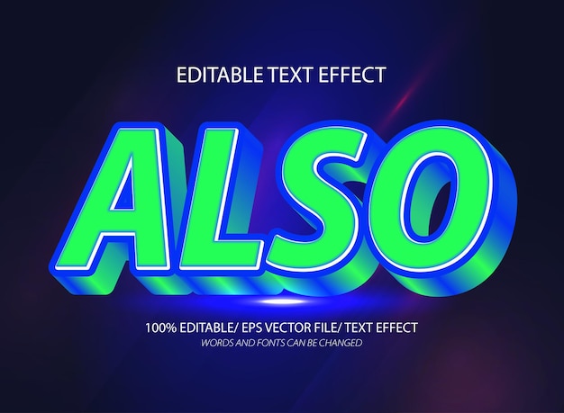 Also editable text effect and editable text style