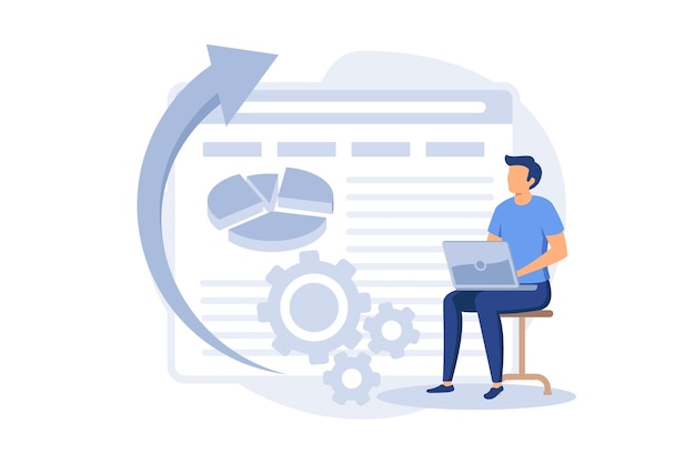 Alt tag optimization flat modern design illustration