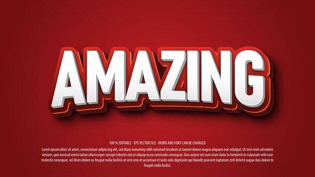 Amazing 3d style editable text effect