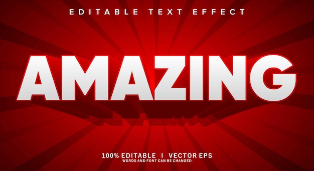 amazing vector text effect with modern style design