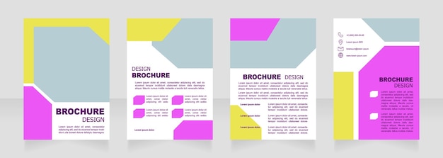 Amusement park for whole family recreation blank brochure design