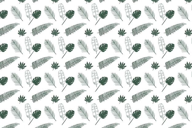 an aesthetic simple summer tropical leaf seamless pattern