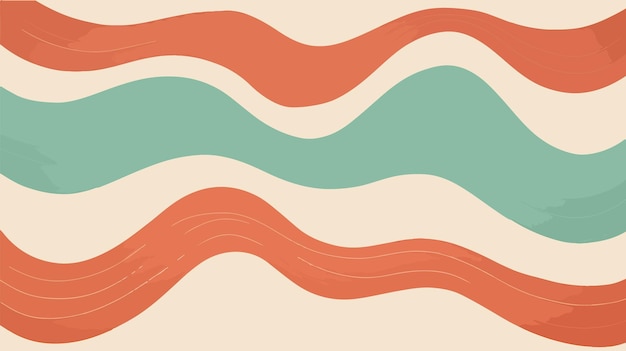 An aqua wave pattern with colors on a light brown background