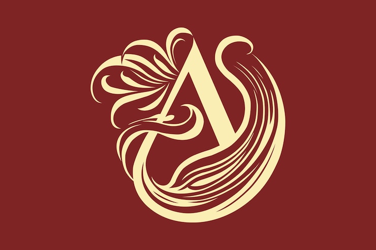 Vektör an elegant and sophisticated logo with a flowing and graceful 'a' for a luxury fashion brand