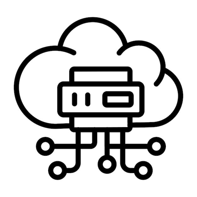 An icon design of cloud server
