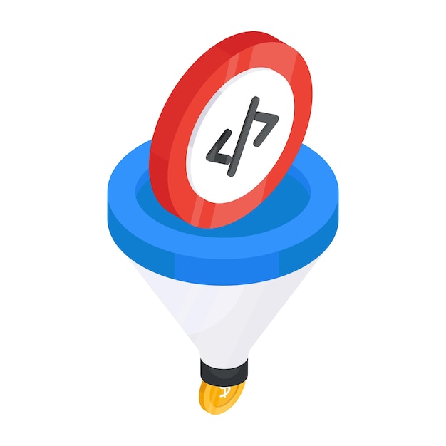 An icon design of coding filtration