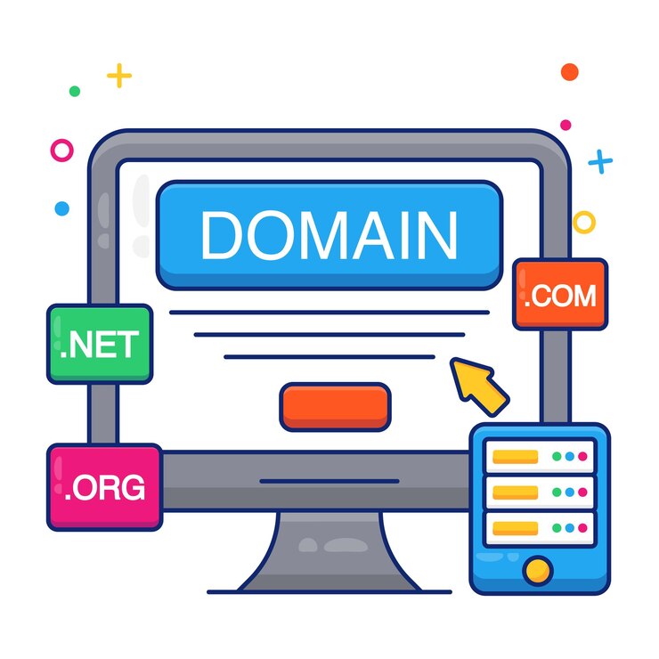 Vektör an icon design of online domains