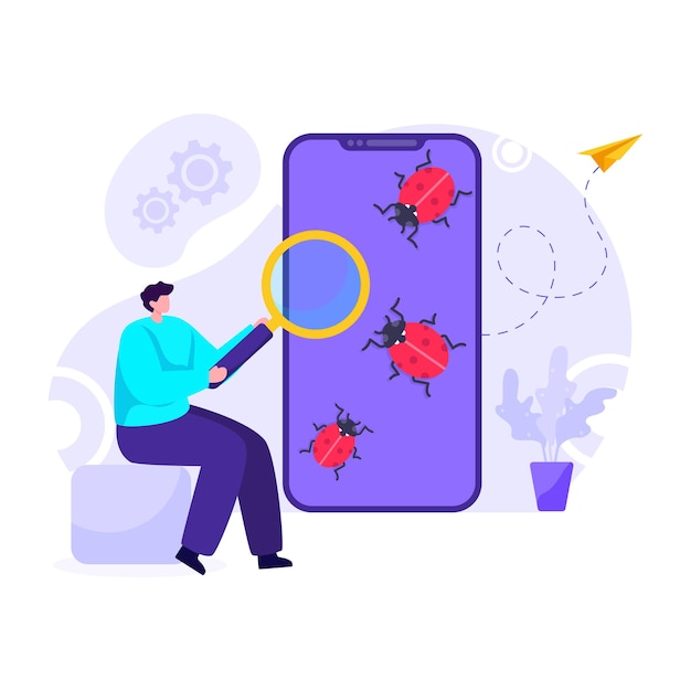 An illustration design of mobile virus scanning