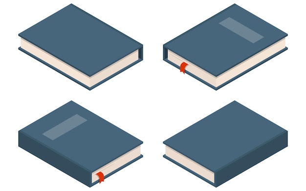 an impressive collection of four isometric books showcasing different angles complete with bookmarks for navigation