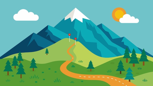 An interactive map displaying the route and elevation of a hiking trail utilizing geospatial data