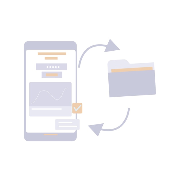 An online user account that is converting data to a folder