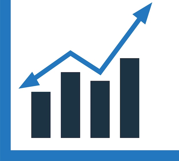 Analysis chart graphical report icon Vector illustration