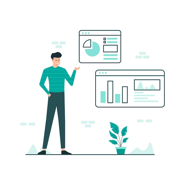 analysis flat illustration  