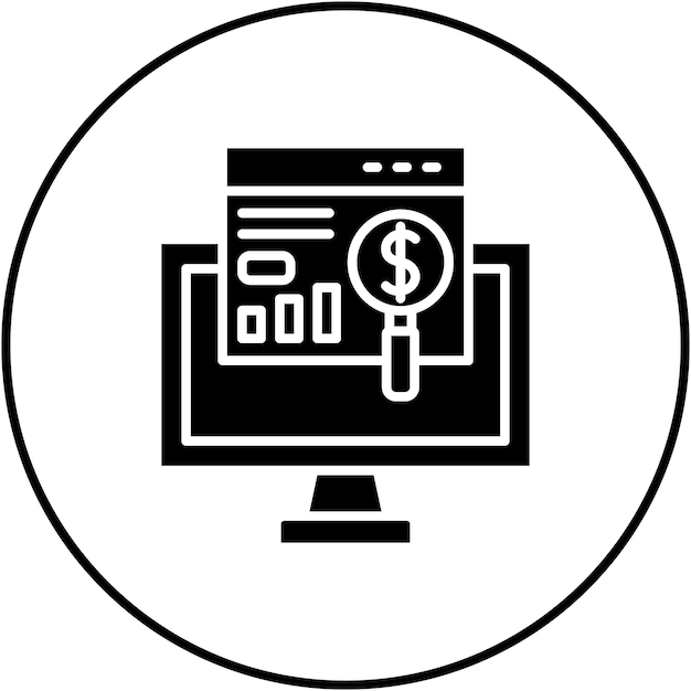 analysis icon vector image can be used for seo and sem
