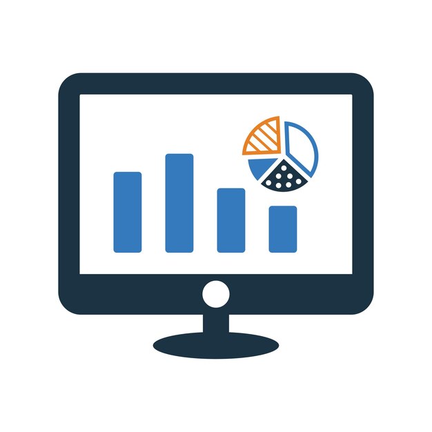 analysis seo analytic presentation report icon simple editable vector graphics