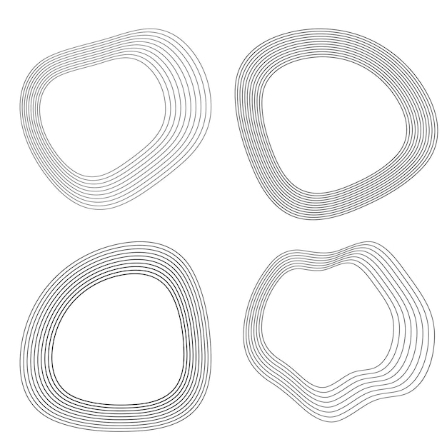 Ange designelement cirkel Isolerade fetstilta vektorfärger gyllene ring från abstrakta glödande vågiga ränder av många glittrande virvlar skapade med Blend Tool Vektorillustration EPS10 för din presentation