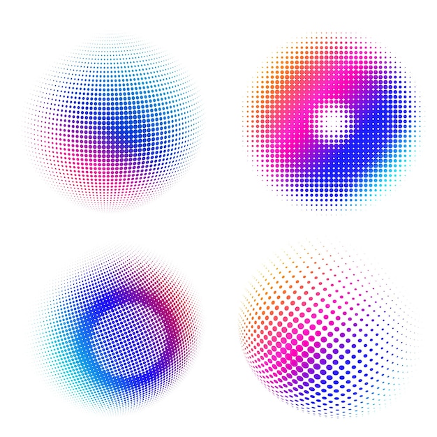 Ange Designelement symbol Redigerbar halftone ram prick cirkelmönster på vit bakgrund Vektorillustration eps 10 ram med svarta slumpmässiga prickar Rund kant Ikon som använder halftone cirkel prickar text