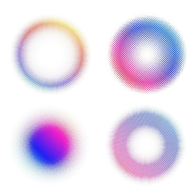 Ange Designelement symbol Redigerbar halftone ram prick cirkelmönster på vit bakgrund Vektorillustration eps 10 ram med svarta slumpmässiga prickar Rund kant Ikon som använder halftone cirkel prickar text