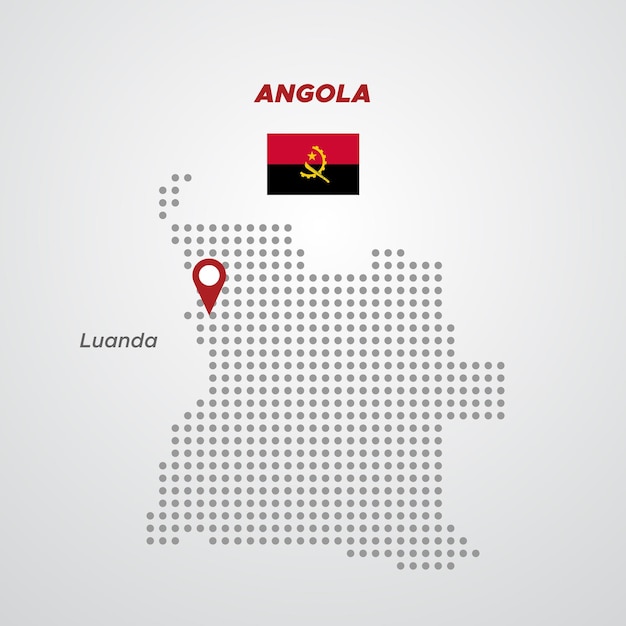 ANGOLA DOTTED MAP