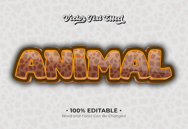 Animal Texture Editable Vector Text Effect