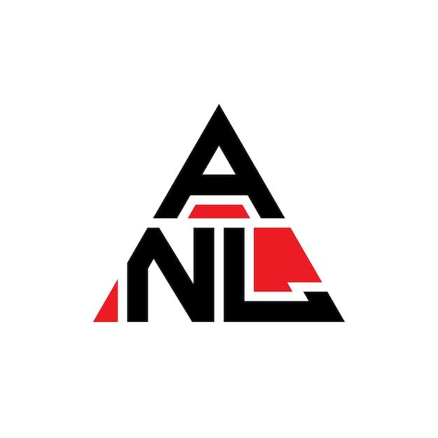 ANL triangle letter logo design with triangle shape ANL triangle logo design monogram ANL triangle vector logo template with red color ANL triangular logo Simple Elegant and Luxurious Logo