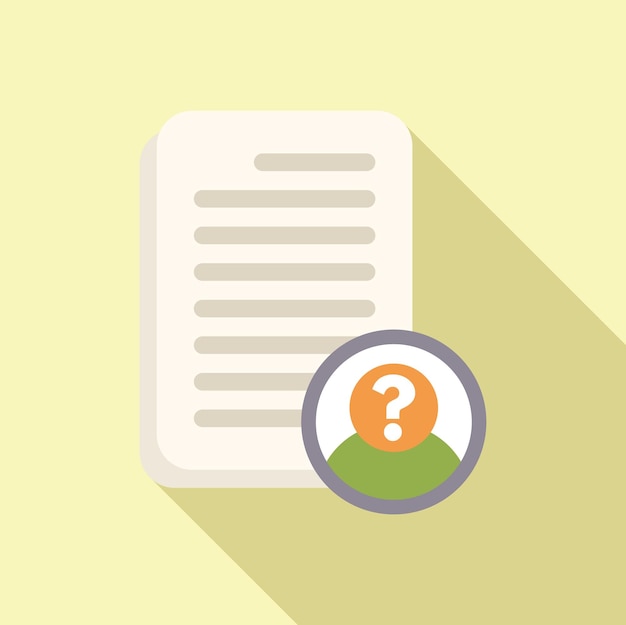 anonymous paper document icon flat vector mark person user people face