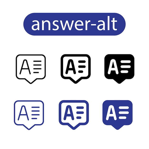 answer alt concept line icon Linear Exam concept outline symbol design This simple element