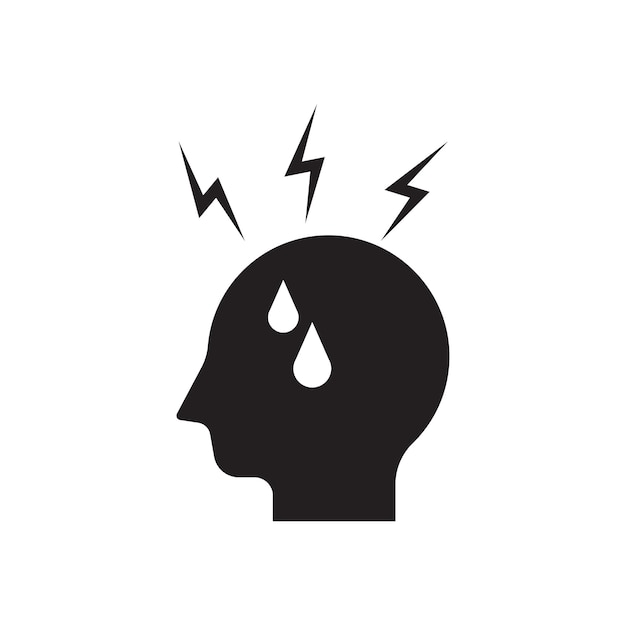 Anxiety icon design isolated on white background