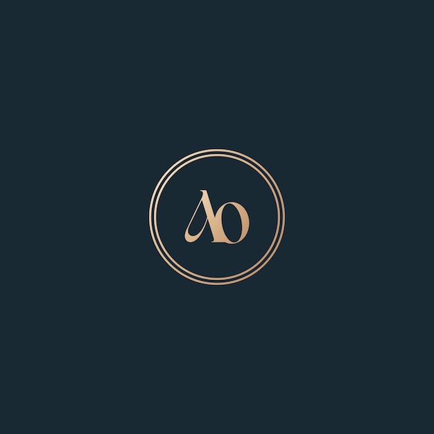 ao logo design vector image