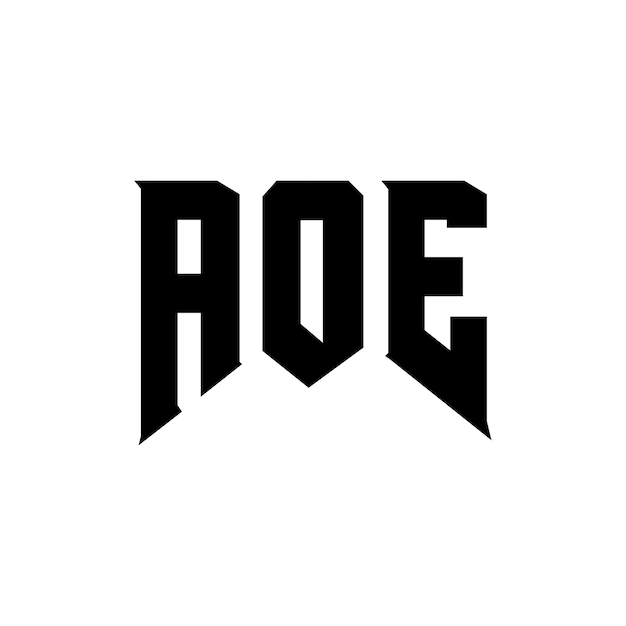 AOE letter logo design for technology company AOE logo design black and white color combination AOE logo AOE vector AOE design AOE icon AOE alphabet AOE typography logo design