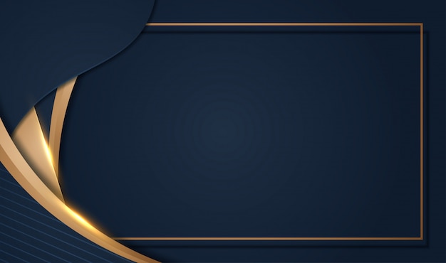 Aper cut Luxury Gold Background with dark metal texture in 3d abstract style