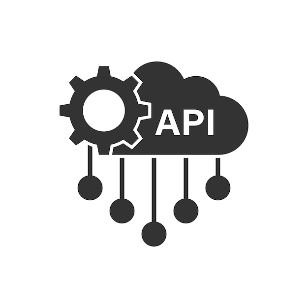 api icon in flat style software integration vector illustration on isolated background algorithm programming sign business concept