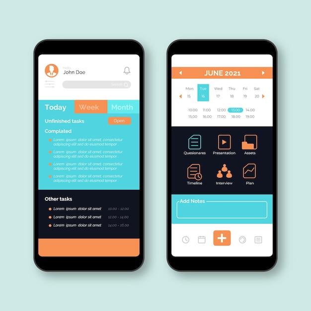 App-interface til opgavestyring