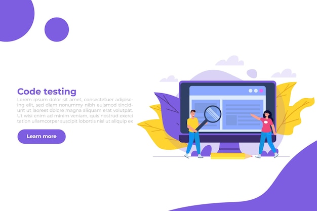 App tester. Software eller applikation test koncept. Fejlfindingsudviklingsproces. Vektorillustration.